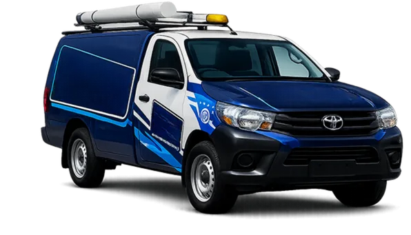 Our drain service van out on a Darling Point job