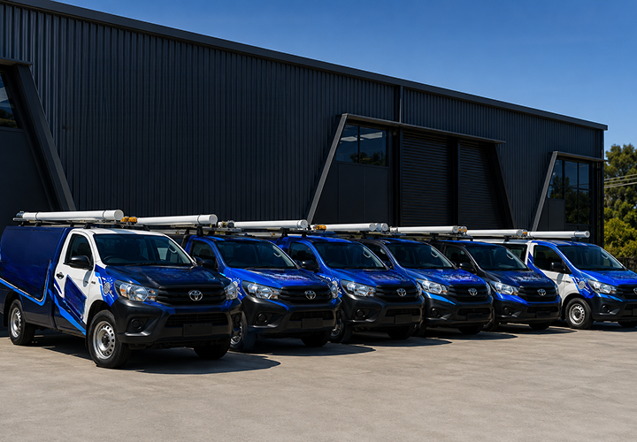 Fleet of Darling Point Blocked Drains plumbing vans