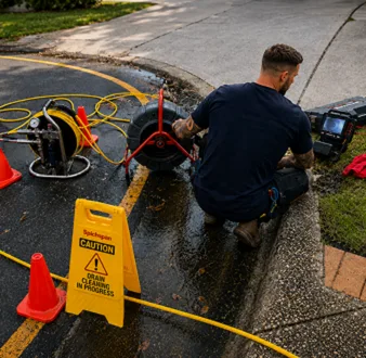 Repairing a burst drain pipe at a Darling Point home